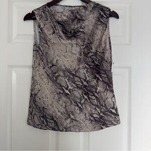 BNWT RtA Black and Gray Snake Print Blouse size XS